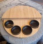 Bamboe borrelplank rond incl. schaaltjes, Ophalen, Nieuw, Overige stijlen, Schaal of Schalen