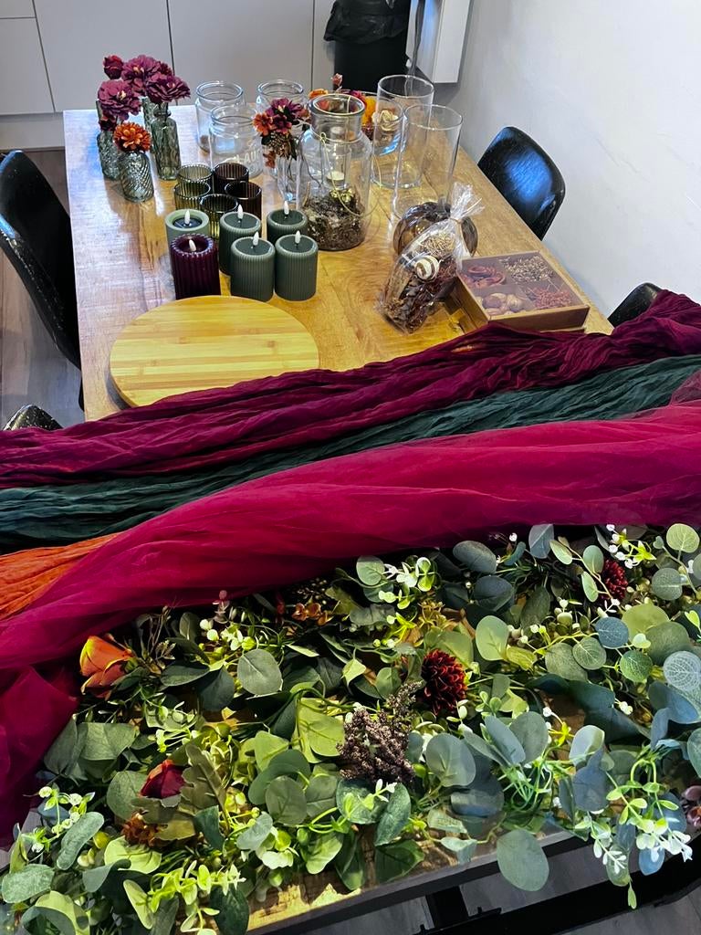 Bruiloftdecoratie (nepbloemen, tafellopers, kaarshouders), Ophalen, Overige materialen, Zo goed als nieuw, Kandelaar