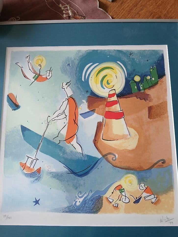 Angeles Nieto - Zeefdruk uit 1999, Antiek en Kunst, Kunst | Litho's en Zeefdrukken, Ophalen of Verzenden