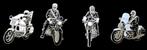 Motor police pins- serie van 4, Verzamelen, Speldjes, Pins en Buttons, Ophalen of Verzenden, Nieuw, Transport, Speldje of Pin