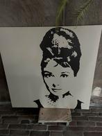 Audrey Hepburn canvas schilderij, Huis en Inrichting, Woonaccessoires | Schilderijen, Tekeningen en Foto's, 75 tot 100 cm, Overige typen