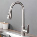 Keukenkraan Spoelkraan RVS Geborsteld Sproeikop uittrekbaar, Zwart, Nieuw, Minder dan 100 cm, 25 tot 50 cm