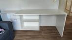 Wit bureau met kast deel - Hoekbureau - Snel Ophalen!, Huis en Inrichting, Bureaus, Ophalen, Gebruikt, Bureau