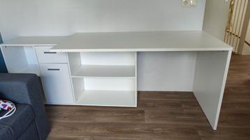 Wit bureau met kast deel - Hoekbureau - Snel Ophalen! beschikbaar voor biedingen