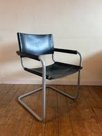 Vintage buisframe stoel zwart, Huis en Inrichting, Ophalen, Gebruikt, Zwart, Eén