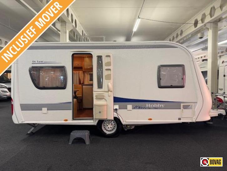Hobby De Luxe 460 UFE 2009 MOVER + DOMETIC DAK AIRCO + TENT, Caravans en Kamperen, Caravans, Bedrijf, tot en met 4, 1000 - 1250 kg
