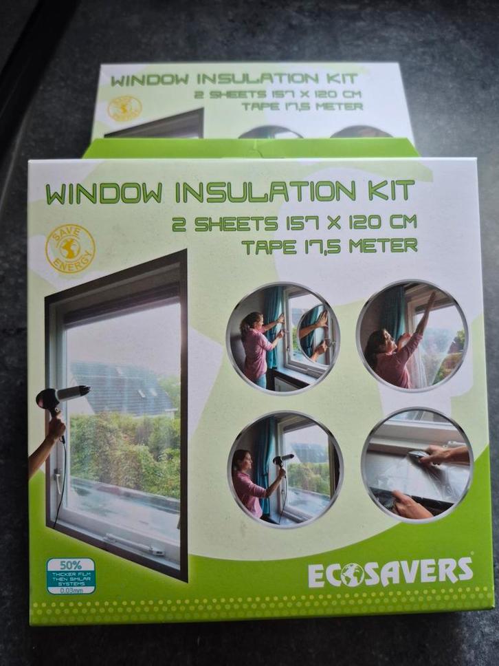 Ecosaver Raamisolatie Kit - 3 stuks, Doe-het-zelf en Verbouw, Isolatie en Afdichting, Nieuw, Overige materialen, Minder dan 4 cm