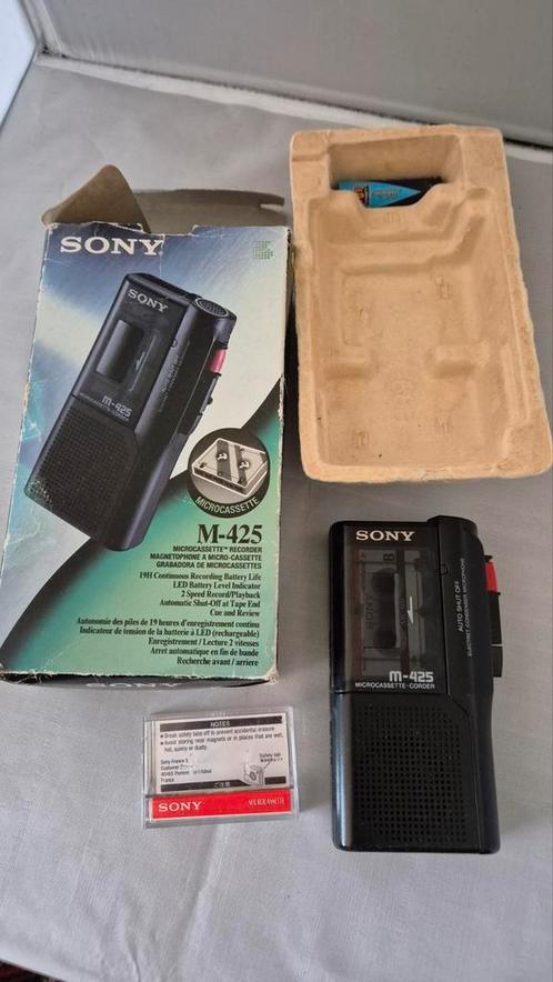 Sony M-425 Pressman Microcassette Recorder originele, Audio, Tv en Foto, Cassettedecks, Enkel, Sony, Ophalen of Verzenden