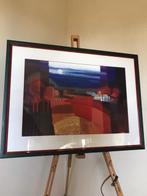 Ton Schulten - kleurrijk werk - ingelijst, Ophalen