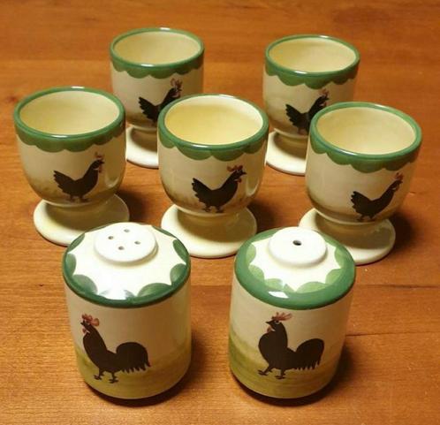 Kip en haan servies, Huis en Inrichting, Keuken | Servies, Zo goed als nieuw, Overige stijlen, Porselein, Ophalen of Verzenden