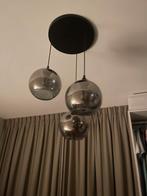 Smokey Glass bollen lamp, Huis en Inrichting, Lampen | Hanglampen, Zo goed als nieuw, Ophalen