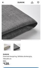 Dunvik hoes boxspring donker grijs 180 x 200, Huis en Inrichting, Ophalen, Tweepersoons, Zo goed als nieuw, 180 cm
