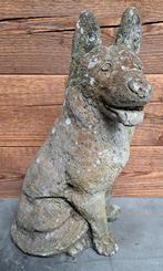 Frans oud tuin beeld hond Herder beton, Ophalen