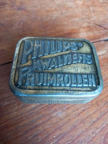 Vintage Philips Pruimrollen Blik beschikbaar voor biedingen