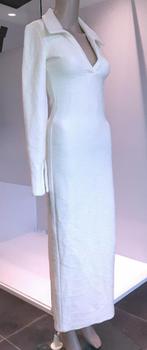 Lange jurk crème wit Zara XS, Verzenden, Wit, Nieuw, Maat 34 (XS) of kleiner
