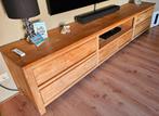 Teak houten tv meubel, prachtige kwaliteit, handgemaakt, Minder dan 100 cm, 25 tot 50 cm, Zo goed als nieuw, Ophalen