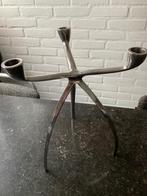 Vintage Bijenkorf Tripod Kandelaar Aluminium, Ophalen of Verzenden
