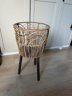 Rotan plantenstandaard, Tuin en Terras, Bloembakken en Plantenbakken, Ophalen, Zo goed als nieuw, Rond, Minder dan 60 cm