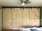 Dubbele loftdeuren onbehandeld steigerhout incl staal frame, Doe-het-zelf en Verbouw, Deuren en Horren, Ophalen, 80 tot 100 cm