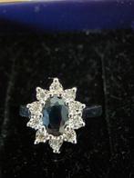 Mooie ring met blauwe steen, Ophalen, Zo goed als nieuw, Dame, Zilver