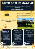 Partytent te huur - Pakketdeals Herfstperiode, Ophalen, Nieuw, Overige
