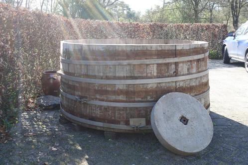 Boombak, Plantenbak teakhout, groot ø220 x105 cm, KOM KIJKEN, Tuin en Terras, Bloembakken en Plantenbakken, Zo goed als nieuw