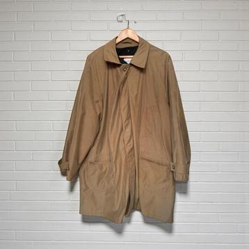 Vintage Jas Maat 56 Beige Bruin Trenchcoat Gevoerd Unisex beschikbaar voor biedingen