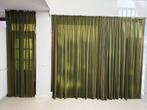 Groene gordijnen velours (bijna voor niets), Huis en Inrichting, Ophalen, Gebruikt, 200 cm of meer, Vintage