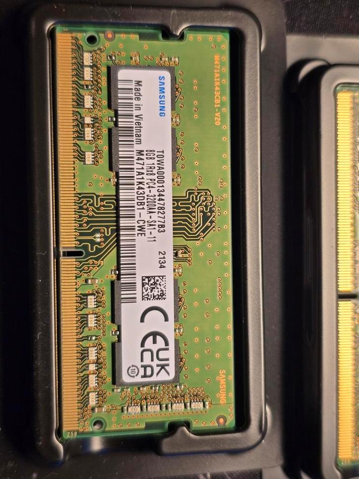 2x 8GB Samsung SO-DIMM 3200MHz Laptop Geheugen, Computers en Software, RAM geheugen, Laptop, 16 GB, DDR4, Ophalen of Verzenden