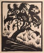 Roeland Koning (1898-1985) Houtsnede 'Appelboom' ~1925. Gesi, Ophalen of Verzenden
