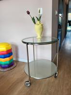 Vintage Ikea bijzettafel/trolley, Huis en Inrichting, 45 tot 60 cm, Minder dan 55 cm, Rond, Ophalen of Verzenden