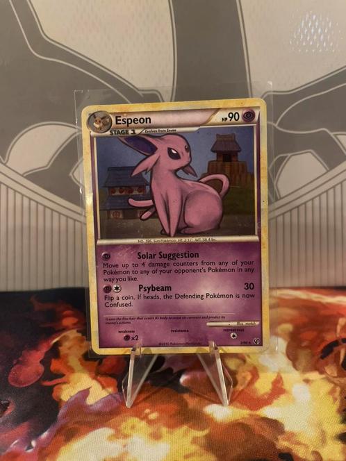 Espeon 02/90 | Undaunted, Hobby en Vrije tijd, Verzamelkaartspellen | Pokémon, Zo goed als nieuw, Losse kaart, Ophalen of Verzenden