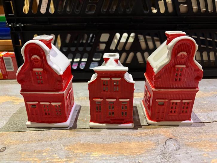Drie Hollandse Huisjes van de Postcode Loterij, Diversen, Kerst, Nieuw, Ophalen of Verzenden