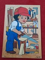 Vintage Rolf houten puzzel. Vrouw aan het klussen., Kinderen en Baby's, Speelgoed | Houten speelgoed, Ophalen of Verzenden, Gebruikt