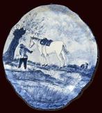 Groot zeldzaam keramiek wandbord Het witte Paard Wouwermans, Antiek en Kunst, Ophalen