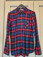 Blauw/rood/zwart geblokte blouse van H&M, Meisje, H&M, Overhemd of Blouse, Ophalen of Verzenden
