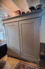 Prachtige grote sfeervolle authentieke Biedermeier kast 1880, 200 cm of meer, 150 tot 200 cm, Eikenhout, Zo goed als nieuw