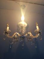 Kleine 5 armige kroonluchter, Huis en Inrichting, Lampen | Kroonluchters, Ophalen of Verzenden, Glas