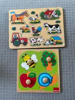 Twee houten puzzels, Ophalen of Verzenden, Zo goed als nieuw, Van hout, Minder dan 10 stukjes