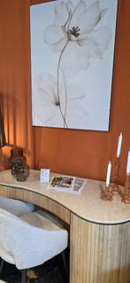 Organisch Bureau Mangohout & Marmer Showmodel korting!, Huis en Inrichting, Bureaus, Ophalen, JaRa, Bornsestraat 31, Jarameubeloutlet@hotmail.com