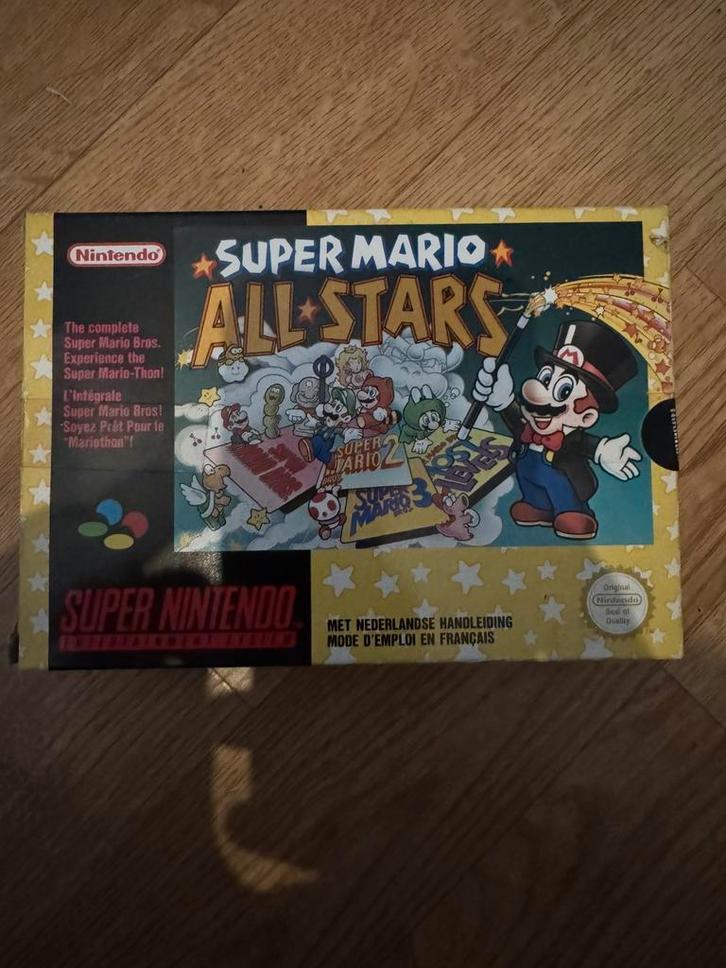 Super Mario All-Stars CIB Super Nintendo, Spelcomputers en Games, Games | Nintendo Super NES, Gebruikt, 1 speler, Vanaf 3 jaar