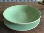 Pastelgroen fruittestje (vergiet met schotel), Ophalen of Verzenden