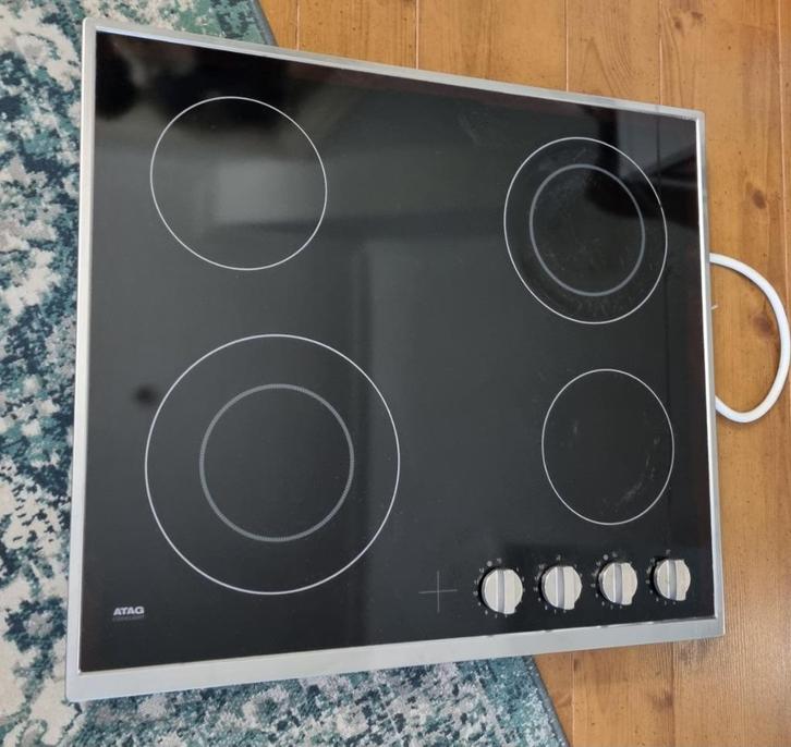 Atag keramische kookplaat, Witgoed en Apparatuur, Kookplaten, Gebruikt, Inbouw, Keramisch, 4 kookzones, Ophalen