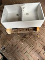 Dubbele porseleinen spoelbak Villeroy & Boch, Huis en Inrichting, Keuken | Keukenelementen, Ophalen, Wit, 50 tot 100 cm, Zo goed als nieuw