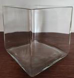 Vierkante, glazen accubak, Overige kleuren, Ophalen of Verzenden, Minder dan 50 cm, Glas