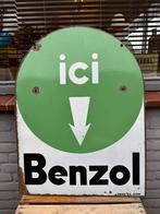 Benzol BP oud emaille reclamebord, Verzamelen, Merken en Reclamevoorwerpen, Ophalen, Reclamebord, Gebruikt, .