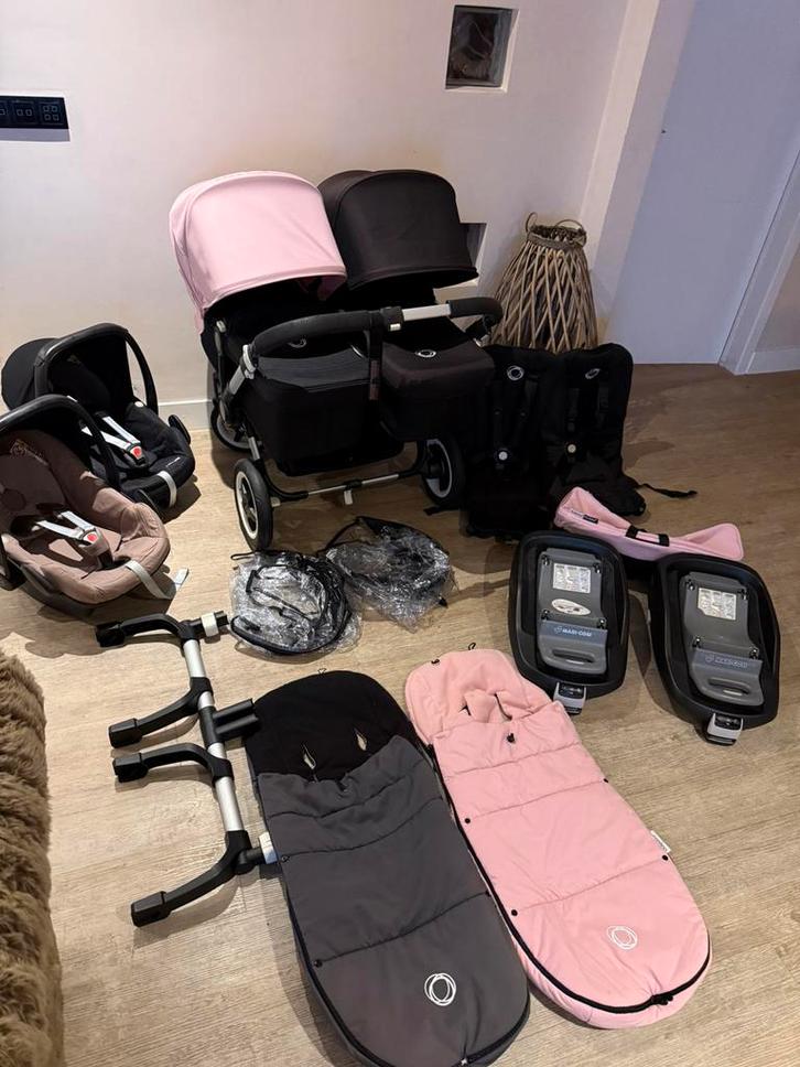 Bugaboo donkey duo kinderwagen met maxi cosi set, Kinderen en Baby's, Kinderwagens en Combinaties, Zo goed als nieuw, Kinderwagen