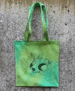Handgemaakte groen katten schedel tie dye gothic tote tas, Ophalen of Verzenden, Nieuw, Groen, Schoudertasje