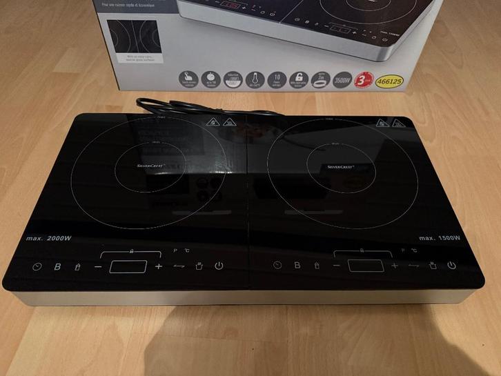 2 pits inductie kookplaat, Witgoed en Apparatuur, Kookplaten, Zo goed als nieuw, Vrijstaand, Inductie, 3 kookzones of minder, Ophalen