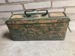 Vintage Munitiekist - Groen, Huis en Inrichting, Woonaccessoires | Kisten, Ophalen, Gebruikt, Metaal, Minder dan 50 cm